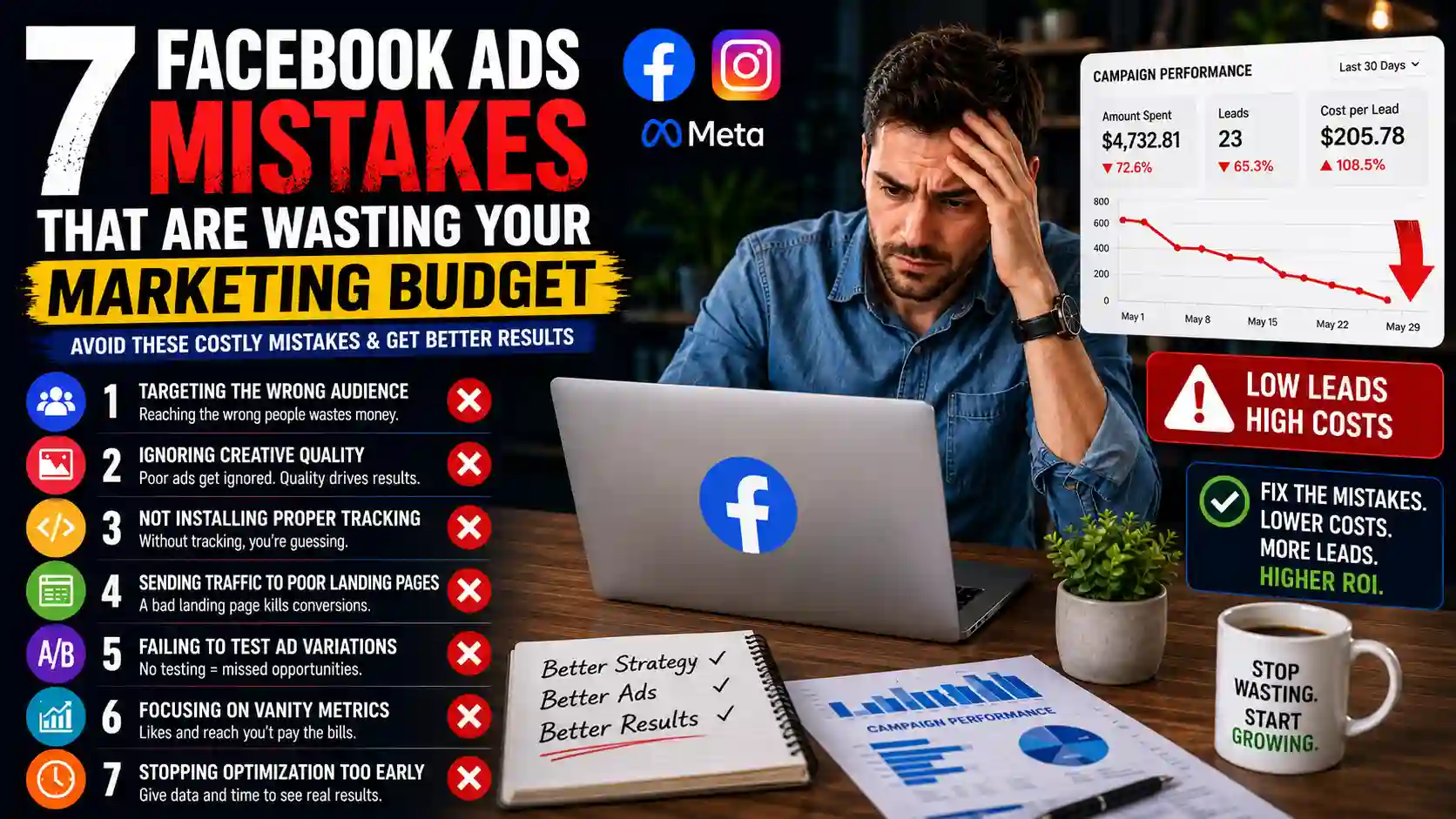 7 Facebook Ads Mistakes That Are Wasting Your Marketing Budget