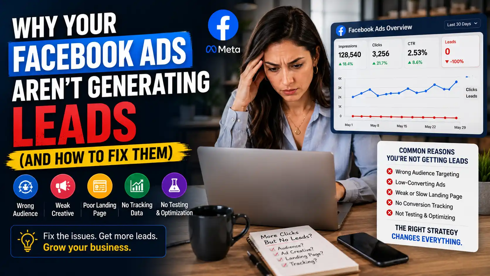 Why Your Facebook Ads Aren't Generating Leads (And How to Fix Them)